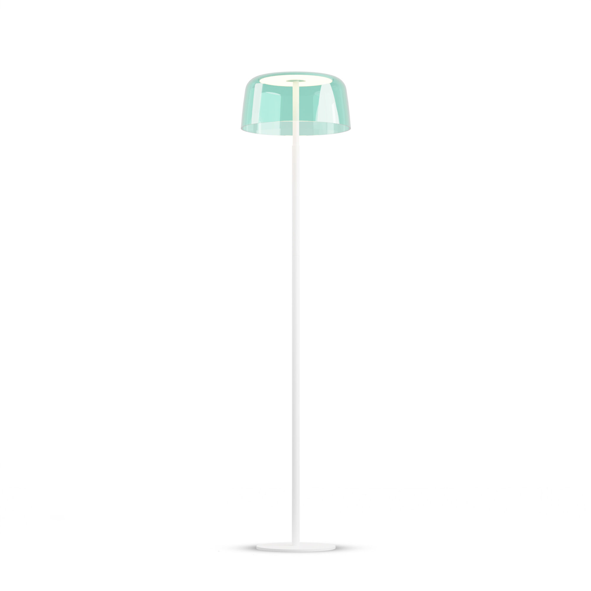 Yurei 51.5 inch 14.00 watt Matte White Floor Lamp Portable Light in Acrylic Blue